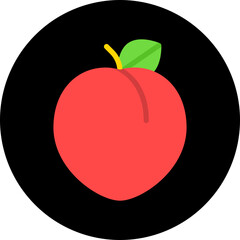 Plum single vector icon illustration