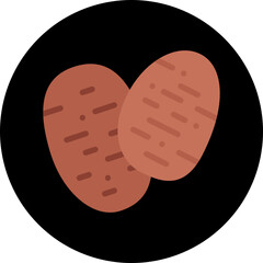 Potato single vector icon illustration