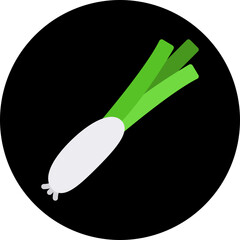Spring Onion single vector icon illustration