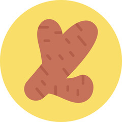 Ginger single vector icon illustration