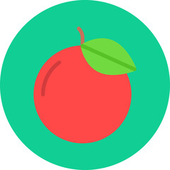 Mandarin single vector icon illustration