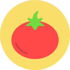 Tomato single vector icon illustration