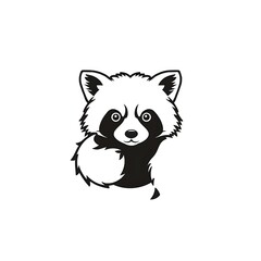 black image with white background