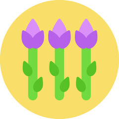 Asparagus single vector icon illustration