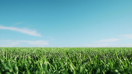 Expansive Green Field Under a Blue Sky