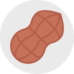 Peanut single vector icon illustration