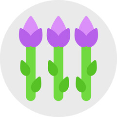 Asparagus single vector icon illustration