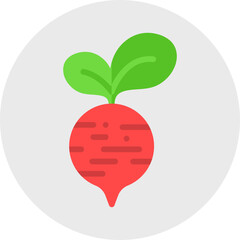 Beet single vector icon illustration