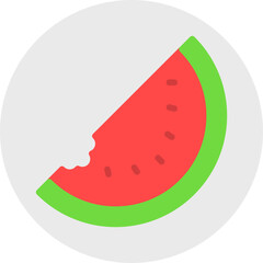 Watermelon single vector icon illustration