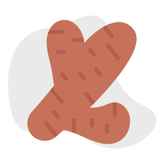 Ginger single vector icon illustration