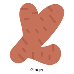 Ginger single vector icon illustration