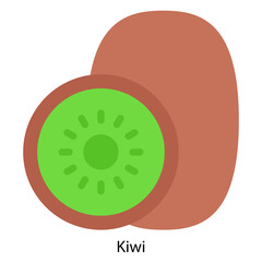 Kiwi single vector icon illustration