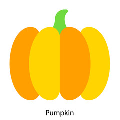 Pumpkin single vector icon illustration
