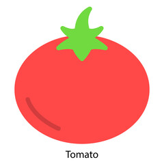 Tomato single vector icon illustration