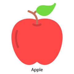 Apple single vector icon illustration
