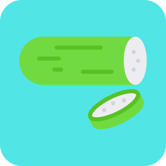 Cucumber single vector icon illustration