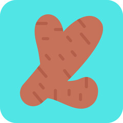 Ginger single vector icon illustration