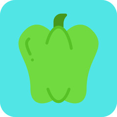 Pepper single vector icon illustration