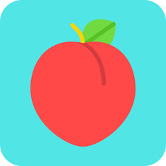 Plum single vector icon illustration