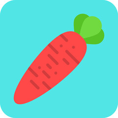Carrot single vector icon illustration