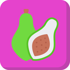 Papaya single vector icon illustration