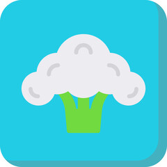 Broccoli single vector icon illustration