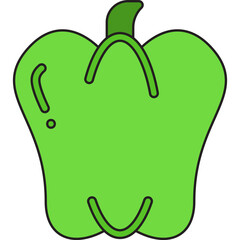 Pepper single vector icon illustration