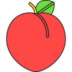 Plum single vector icon illustration