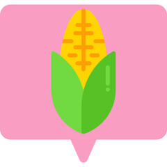 Corn single vector icon illustration