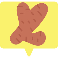 Ginger single vector icon illustration