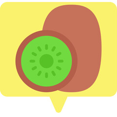 Kiwi single vector icon illustration