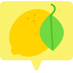 Lemon single vector icon illustration