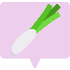 Spring Onion single vector icon illustration