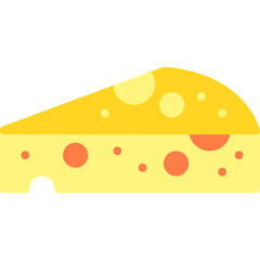 Cheese single vector icon illustration