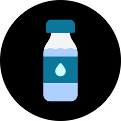 Milk Bottle single vector icon illustration