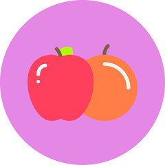 Fruits single vector icon illustration
