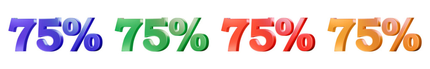 75% graphic discount png 3d percent symbol colorful sale graphic