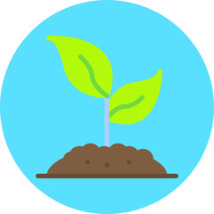 Sprouts single vector icon illustration
