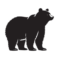 Shadows of the Wilderness: A Bold Collection of American Black Bear Vector Silhouettes Showcasing Strength, Solitude, and the Majestic Spirit of North America’s Forest Guardian