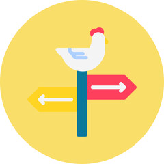 Directions single vector icon illustration