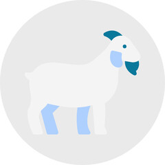 Goat single vector icon illustration