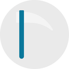 Scythe single vector icon illustration