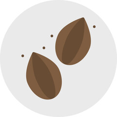 Seeds single vector icon illustration
