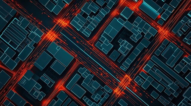 Real-time traffic data visualization in a smart city interface urban environment gigapixel quality