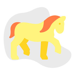 Horse single vector icon illustration