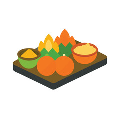 vector illustration of an orange fruit