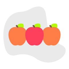 Apples single vector icon illustration