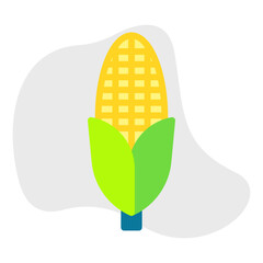 Corn single vector icon illustration