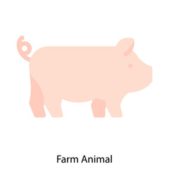 Farm Animal single vector icon illustration