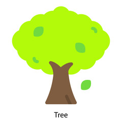 Tree single vector icon illustration